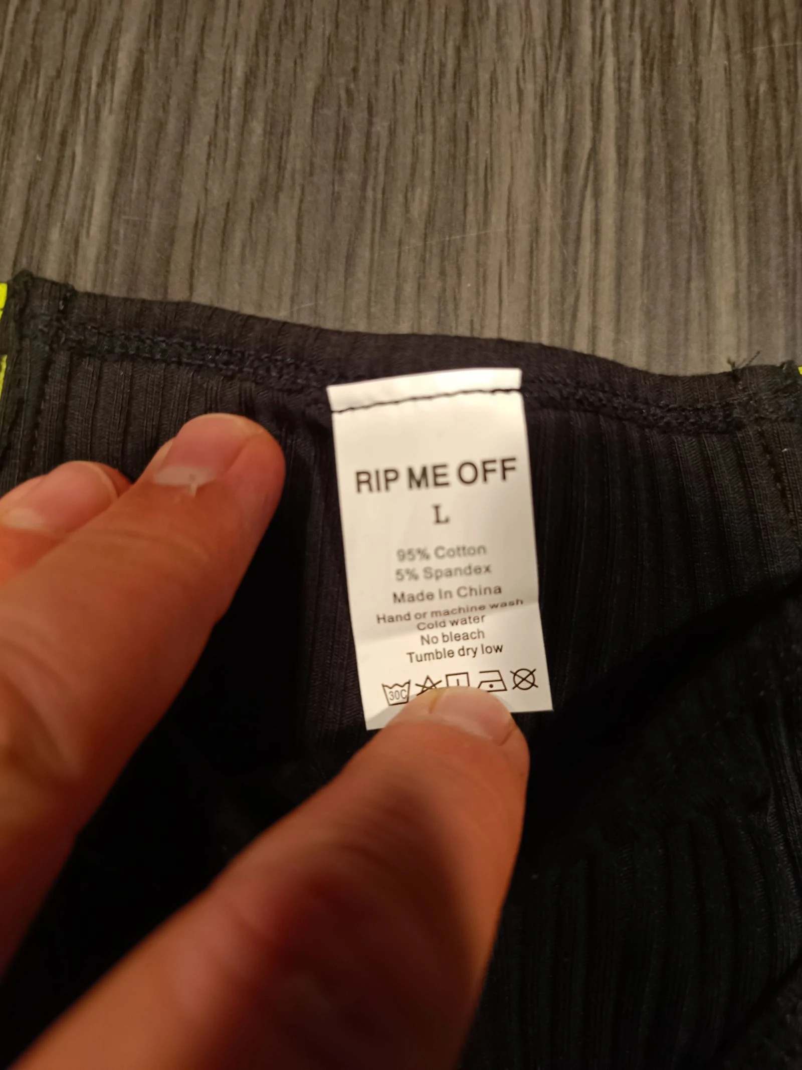 Black cotton men's string – photo 4
